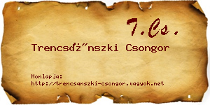 Trencsánszki Csongor névjegykártya